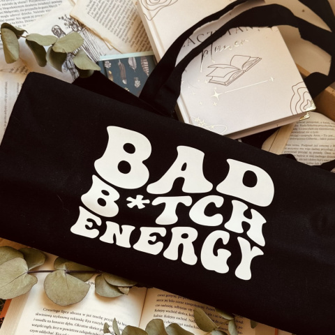 Torba bawełniana, kolor czarny - bad b**** energy