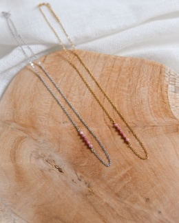 Naszyjnik z zawieszką ze stali nierdzewnej. Różowe złoto BEZ KAMIENI