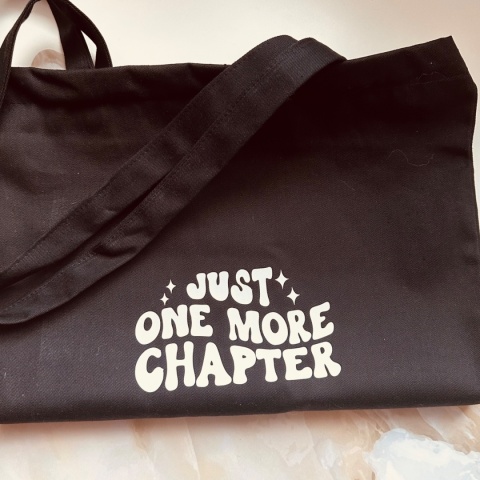 Torba bawełniana, czarna - just one more chapter