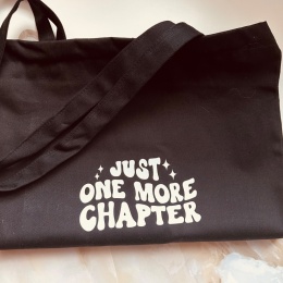 Torba bawełniana, czarna - just one more chapter