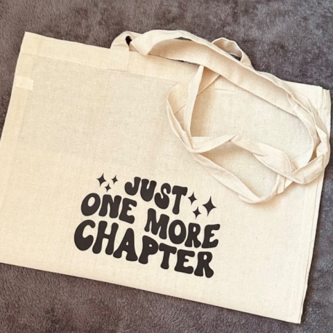 Torba bawełniana, kolor beżowy- just one more chapter