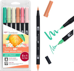 Zakreślacze Tombow, just peachy. 6 sztuk